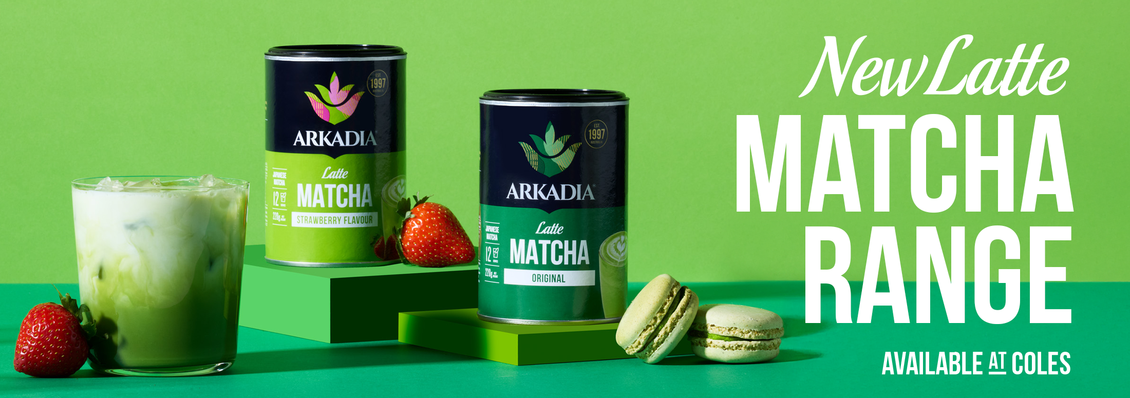 Arkadia Web Banners 2200x775 June Latte Matcha canisters 1