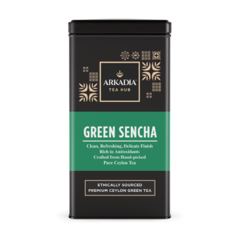 Arkadia Tea Hub Tin Front Green Sencha