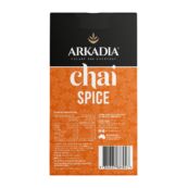 Arkadia Chai 20 Pack Sachet Box Straight chai spice back GS1