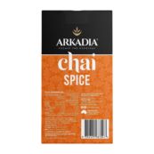 Arkadia Chai 20 Pack Sachet Box Straight chai spice back GS1