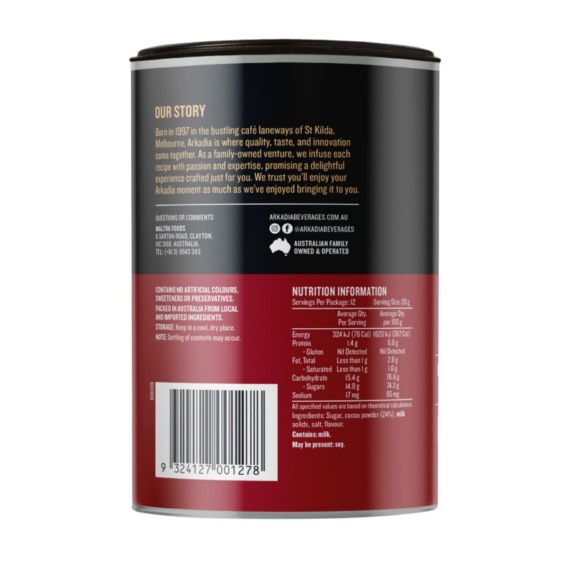 Arkadia CR Canister back drinking choc GS1