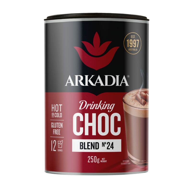 Arkadia CR Canister front view drinking choc GS1