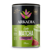 Arkadia Canister front view Matcha Latte strawberry