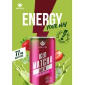 Arkadia Matcha Latte A4 Flyer Strawberry Front