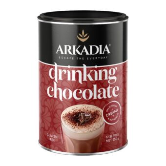 Arkadia Drinking Chocolate 250g FRONT GS1
