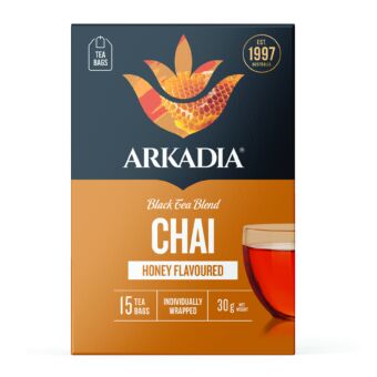 Chai 15 Teabag Box Front honey CMYK