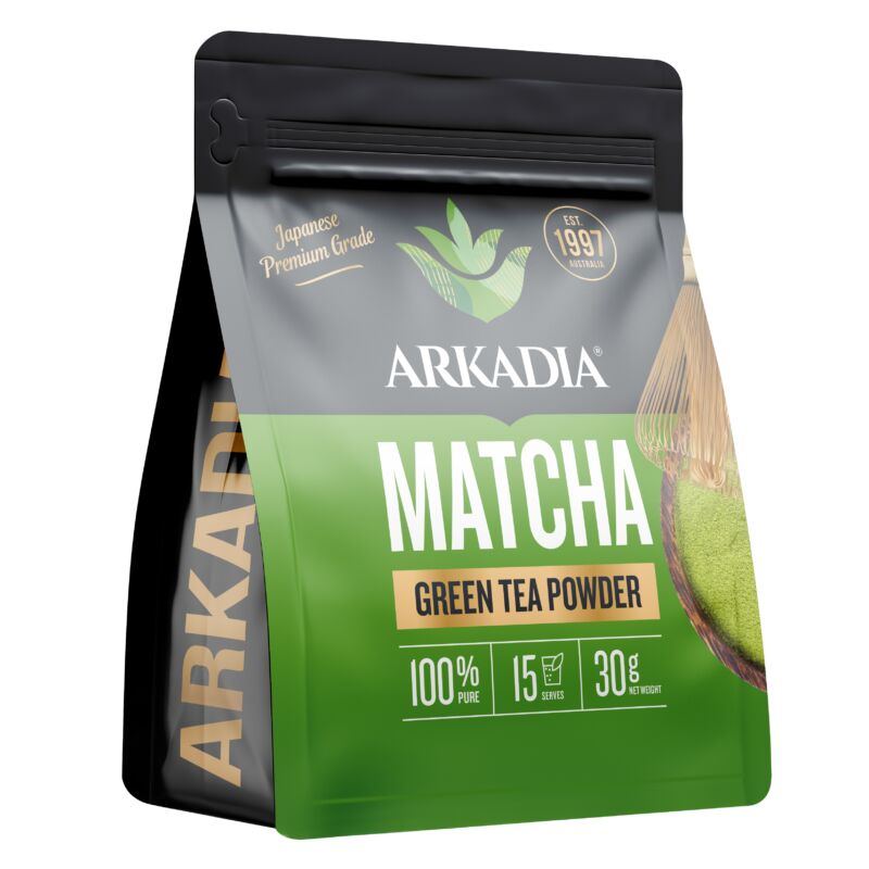Arkadi Matcha 30g Pouch angle GS1