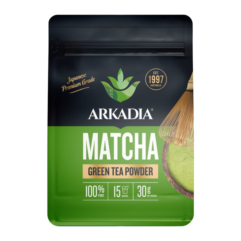 Arkadi Matcha 30g Pouch front GS1