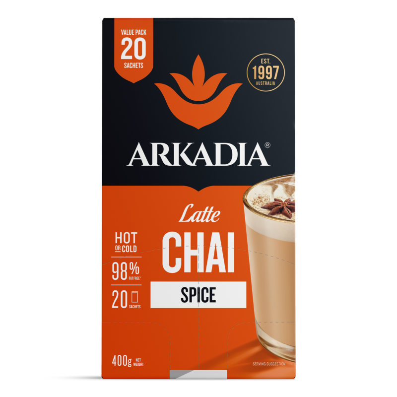 Arkadia Chai 20 Pack Sachet Box Straight front