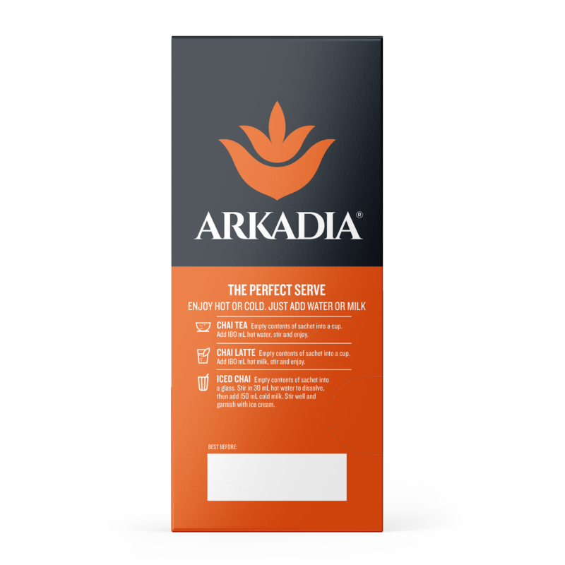 Arkadia Chai 20 Pack Sachet Box side1