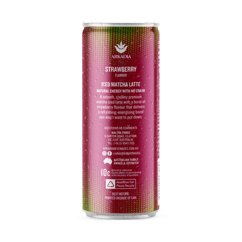 Arkadia RTD Matcha Strawberry Render condensation back1