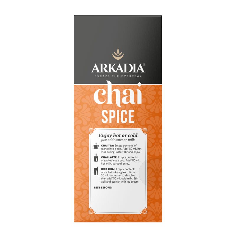 Arkadia Sachets 20pck chai spice side1 GS1