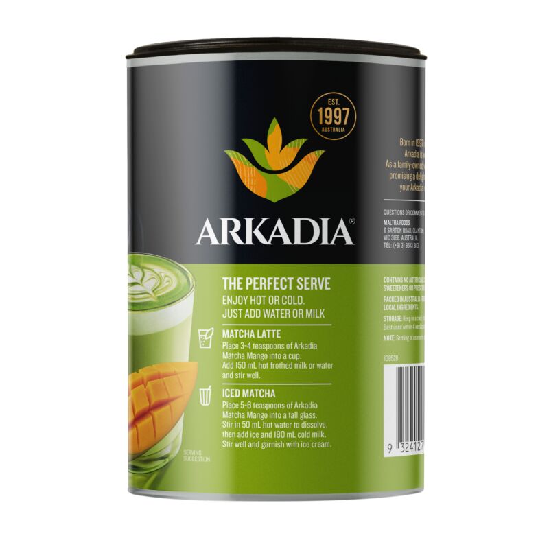 Arkadia Canister side Matcha Latte mango GS1