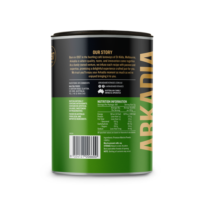 Arkadia Matcha 300g Premium Pure NIP