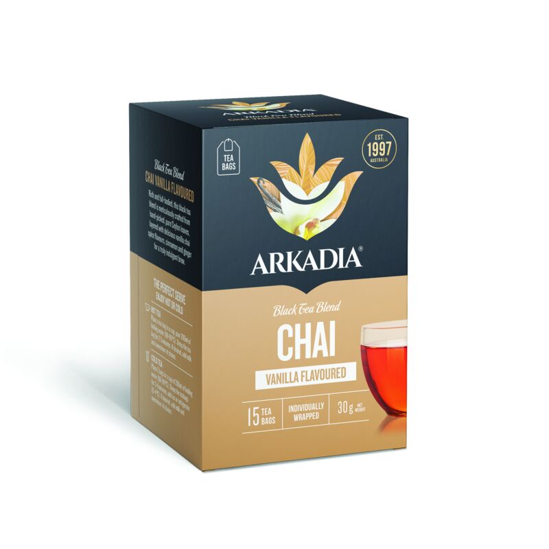 Chai 15 Teabag Box Angle vanilla CMYK