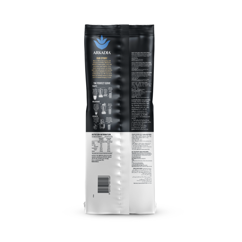 Foodservice Frappe Vanilla 1 KG back