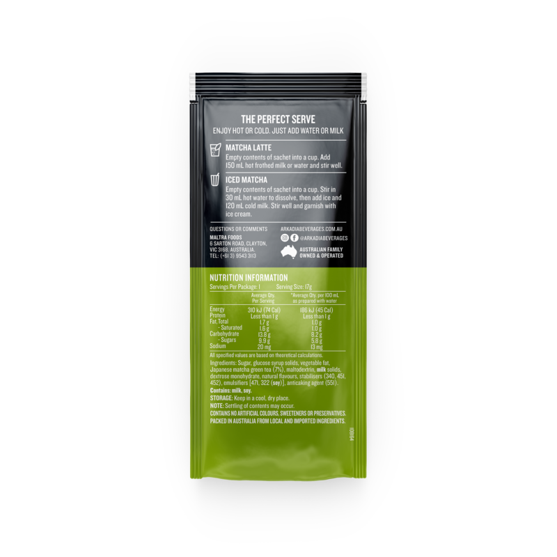 Retail Sachet 17g Strawberry Matcha back