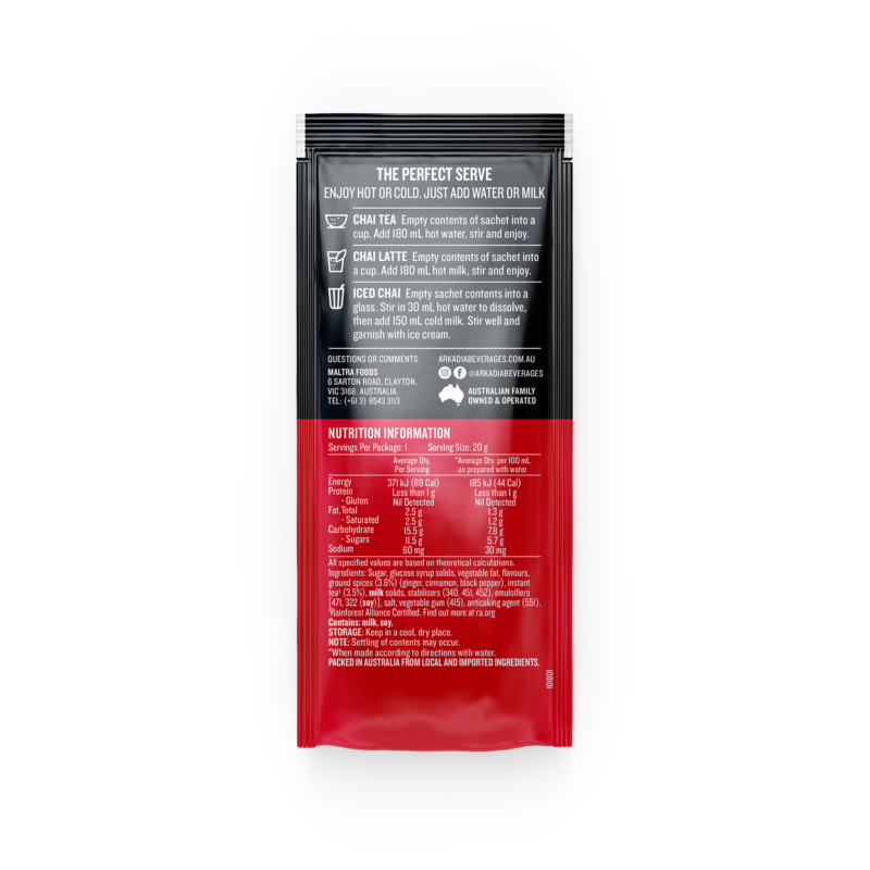 Retail Sachet 20g Extra Spice back