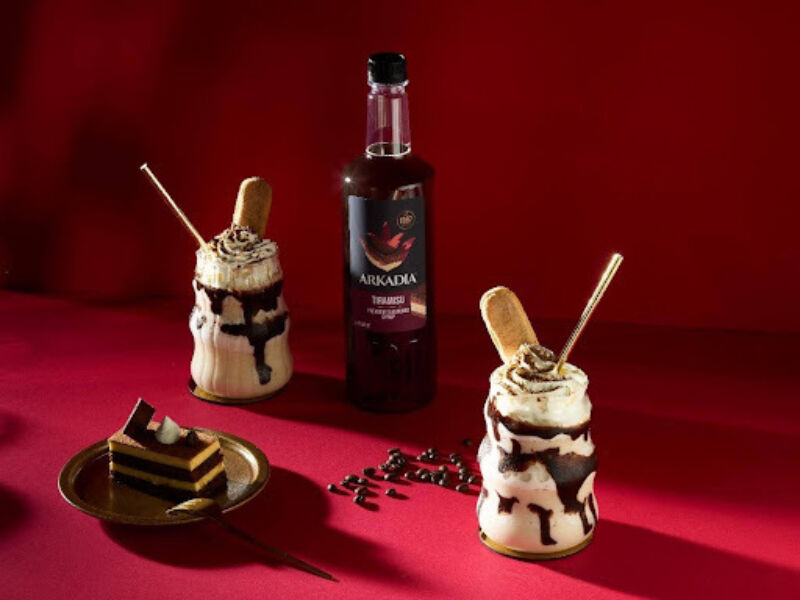 Arkadia tiramisu syrup latte drink