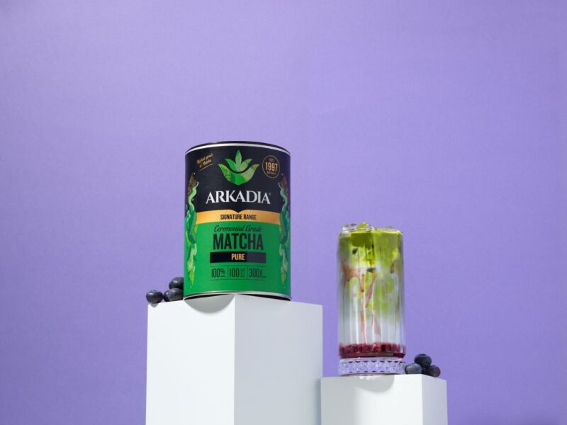 Blueberry matcha flavour creation