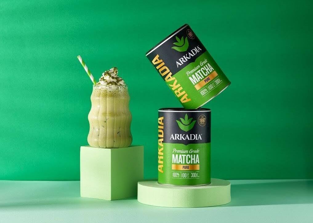 Arkadia premium grade pure matcha latte drink